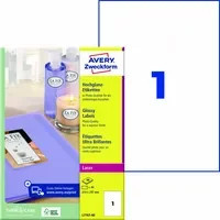 Avery Zweckform Universaletikett Weiß A4 für Laser, B x H: 21,0 x 29,7 cm - Bild 1