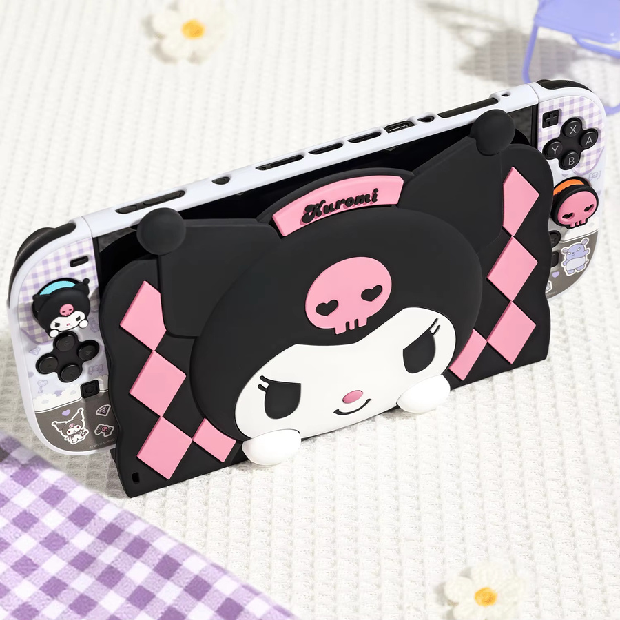 Geekshare Sanrio Hello Kitty und Kuromi Silikon Schutzhülle für Nintendo Switch OLED in Multicolor - Bild 2