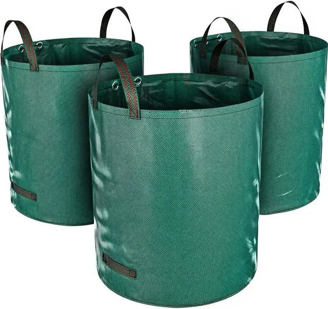 TTL GARDEN Gartensack 3er Set Grün mit 272 l Volumen für Gartenabfall und Grünschnitt - Bild 1