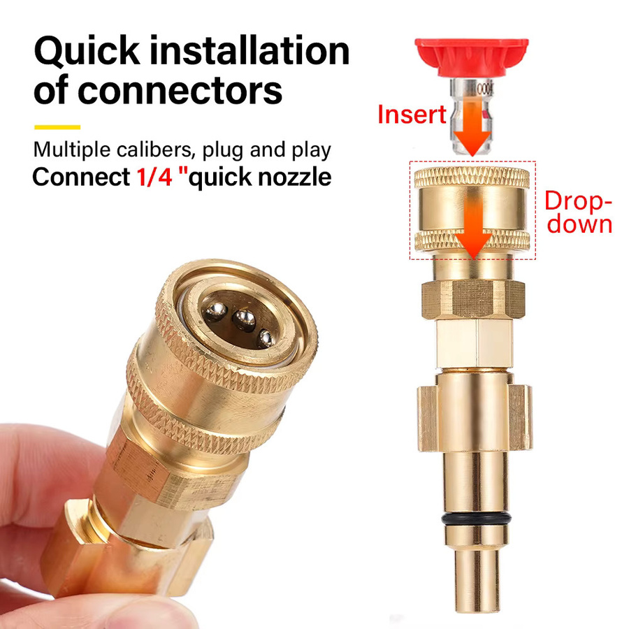 JimMejo Schnellwechsel-Adapter für Hochdruckreiniger mit farbigen Schaumdüsen, passend für Lavor und Sterwins, Mehrfarbig - Bild 4