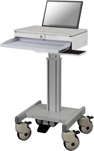 Neomounts MED-M100 Notebook-Ständer mit Mauspad, höhenverstellbar, Weiß - Bild 1