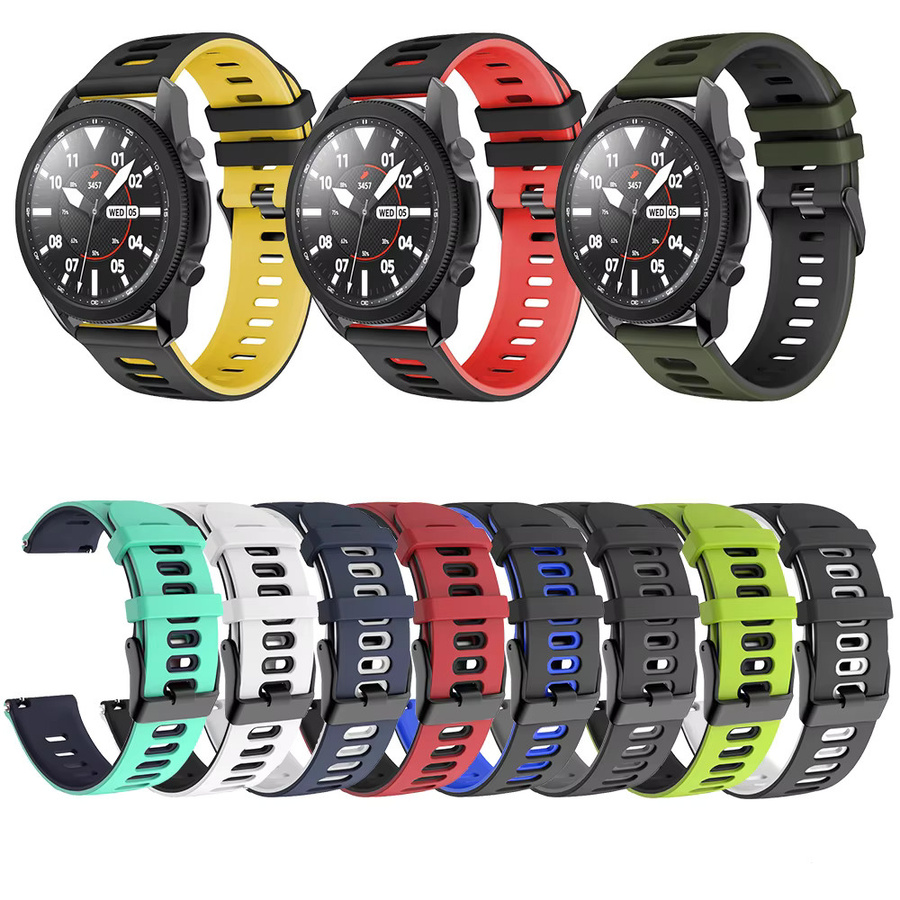JBAILI Uhrenarmband Silikon, 22mm 20mm, für Samsung Galaxy, Huawei GT5/4/3Pro - Bild 2