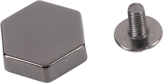 50er Set ZuiyouGongyi Sechskantnieten aus Zinklegierung in Silber, dekorative Rückseitenschlitzschrauben für Leder, Gürtel, Handtaschen und Kleidung, Durchmesser: 13 mm - Bild 1