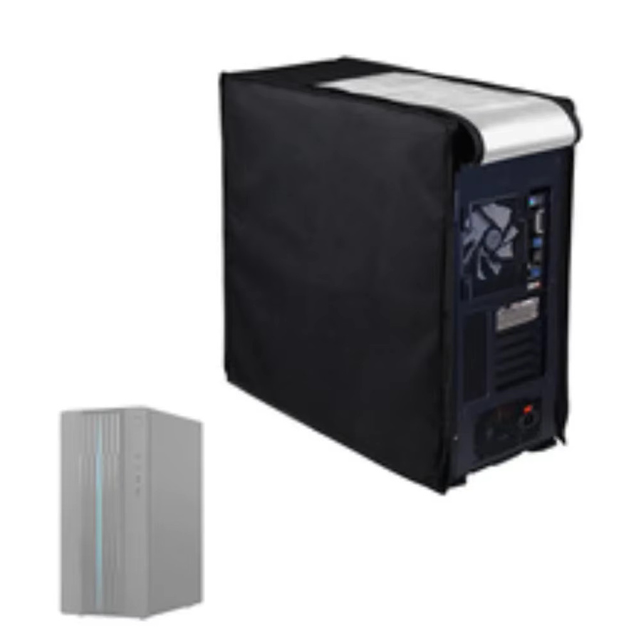 Universelle PC-Turmabdeckung in Schwarz als Staub- und Feuchtigkeitsschutzhülle - Bild 2