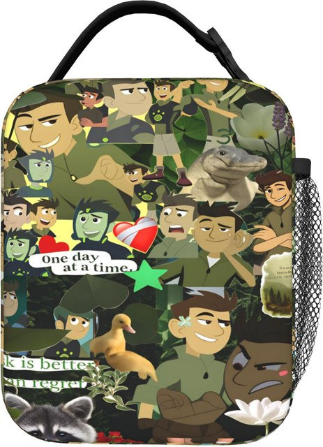 Wild Kratts Thermische Lunchtasche von Fancy Style Studio, bunte Brotdose mit Reißverschluss für Kinder und Reisen - Bild 1