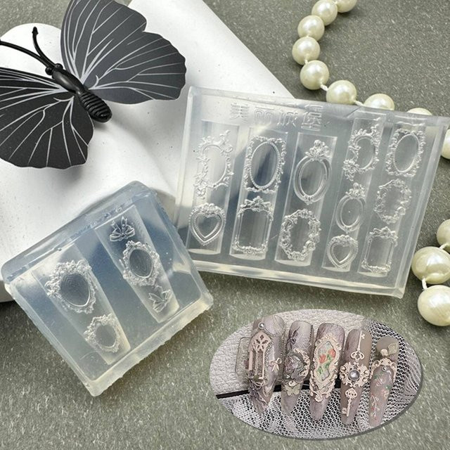 KOQZM Silikon-Nagelform für DIY-Nageldesign, Mini-Fotorahmen-Form - Bild 1