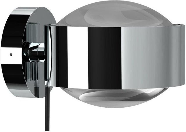 Top Light Puk Maxx Wall LED-Wandleuchte in Chrom mit Glaslinse, warmweißes Licht (2700K) - Bild 1