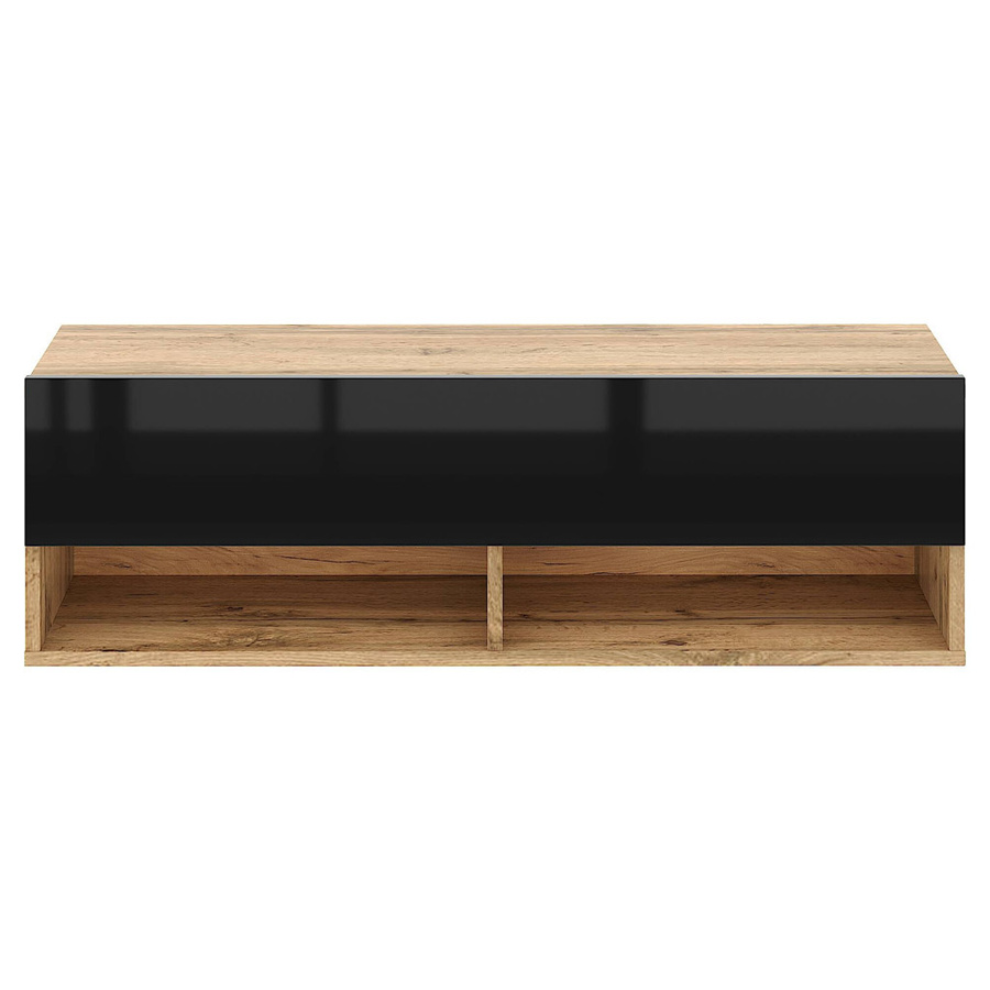 TV-Lowboard Derby 100 von WIPMEB in Eiche Wotan Nachbildung, schwarz glänzend, modern, B/H/T: 100 x 32,5 x 31,5 cm - Bild 3