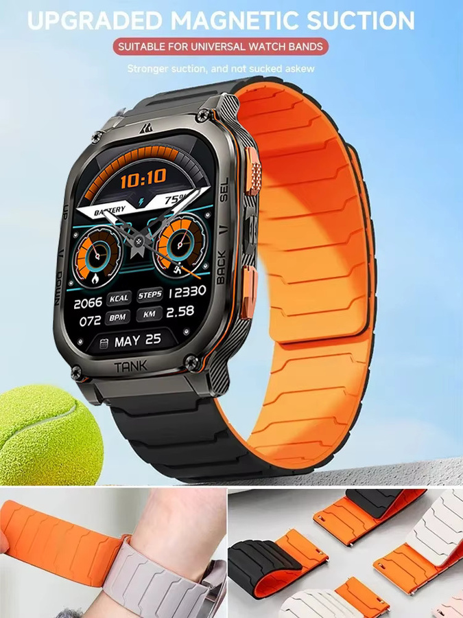 KOSPET Uhrenarmband Silikon, 22 mm, Unisex - Bild 4