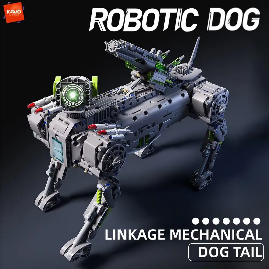 KAVOWORLD Mecha-Hund, Elektrischer Ferngesteuerter Baukasten, 1609 Teile - Bild 4