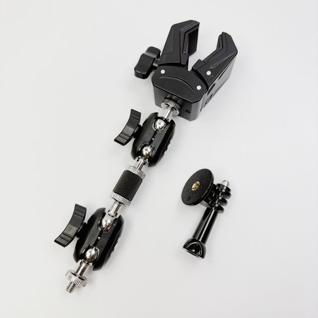 GoPro Outdoor-Motorrad-Sportkamera-Halterung mit 360-Grad-Rotation und Fixierklemme in Schwarz - Bild 1