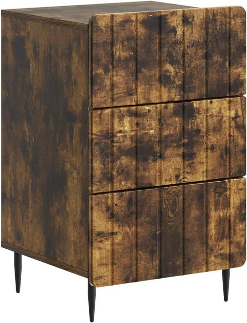 vidaXL Nachttisch in Geräucherte Eiche, moderner Beistelltisch aus Holzwerkstoff, B/T/H: 43 x 41 x 68 cm - Bild 1