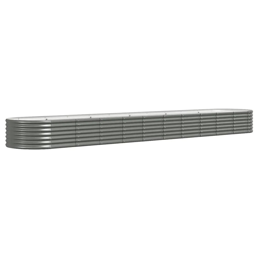Furnicato Hochbeet aus verzinktem Stahl in Grau, B/T/H: 440 x 80 x 36 cm - Bild 2