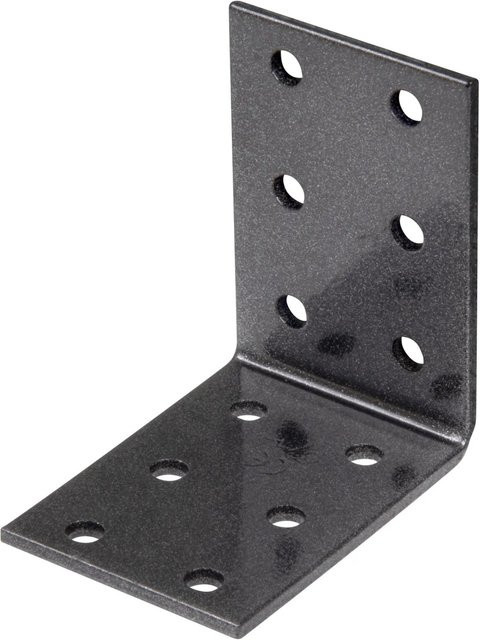 GAH Alberts Duravis Lochplattenwinkel aus Stahl in Schwarzdiamant mit Duplexbeschichtung B/T/H: 60 x 60 x 40 mm - Bild 1