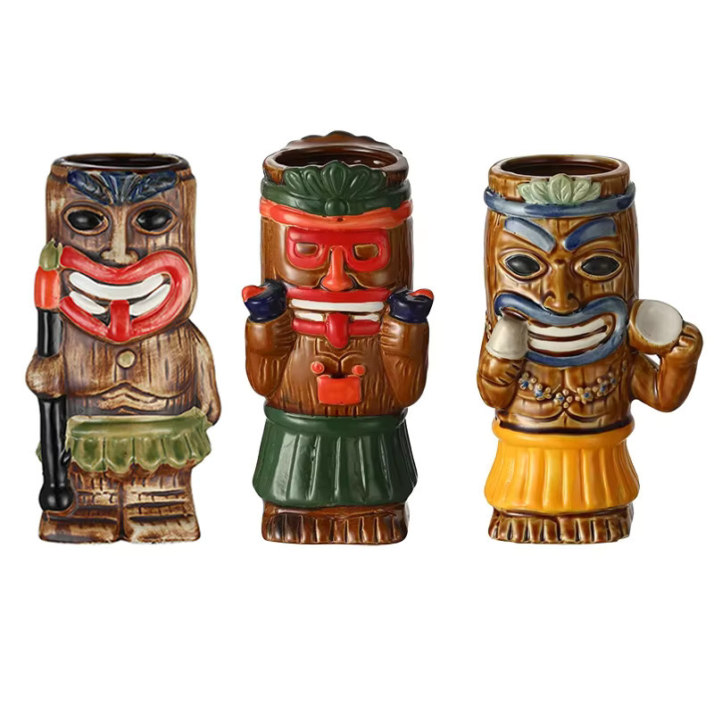 Cocktailgeek Tiki-Tasse aus Keramik in Multicolour für exotische Cocktails - Bild 3