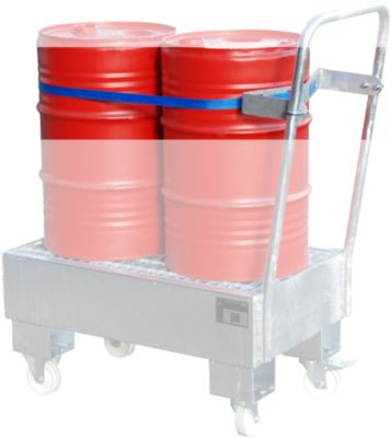 Bauer Haltegurt mit Klemmschloss für 2 x 60 l Fässer in Blau - Bild 1