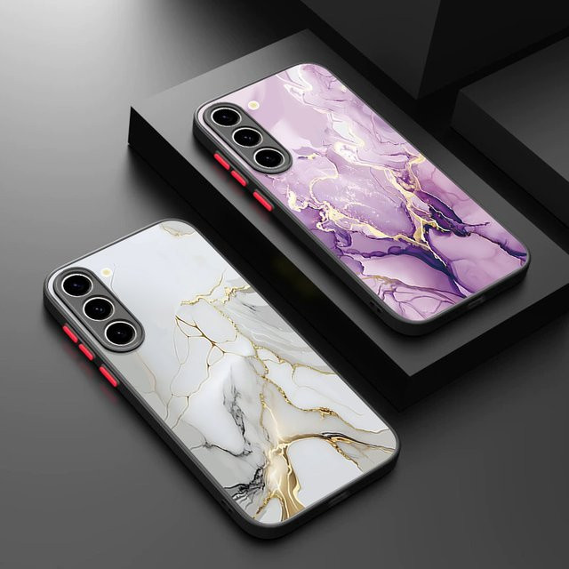 YISHANGOU Magnetische Handyhülle mit buntem Marmor-Design für Samsung Galaxy S26 S25 S24 Ultra Plus S24 S25 FE A17 A37 A56 A55 A36 A16 Acryl-Cover in Multicolour und Schwarz - Bild 1
