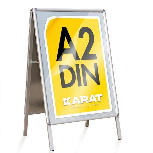 Karat homeliving Kundenstopper doppelseitig mit 25 mm Metallrahmen und Metallrückwand - Bild 1