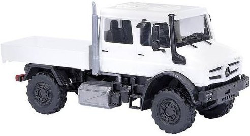Busch Mercedes Benz Unimog U 5023 LKW Modell, weiß, 1:87 (Spur H0) - Bild 1