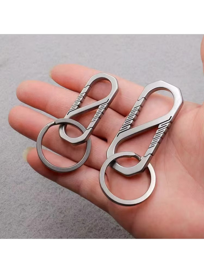Mwyhmut Schlüsselanhänger, Titanlegierung, 8-förmig, Unisex - Bild 3