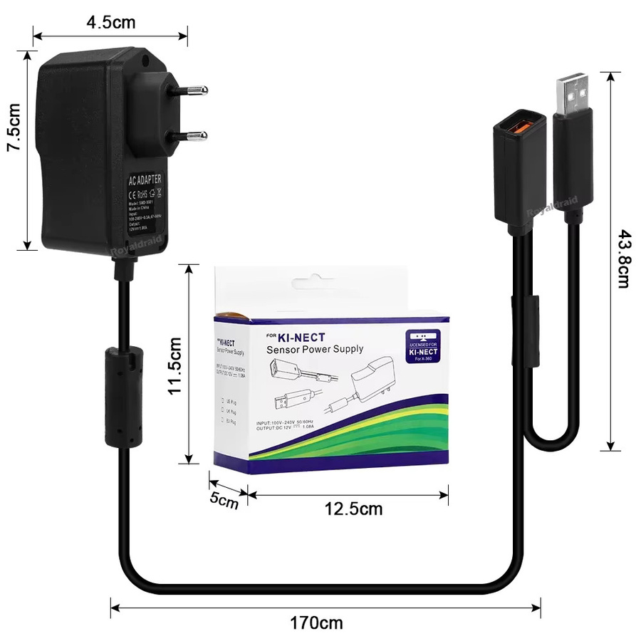 HeroAngel USB AC Netzteil mit USB Ladekabel für Xbox 360 und Xbox 360 Slim in Schwarz - Bild 5
