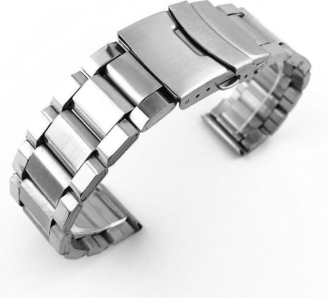 VNWCT Uhrenarmband Edelstahl, Silber, Unisex - Bild 1