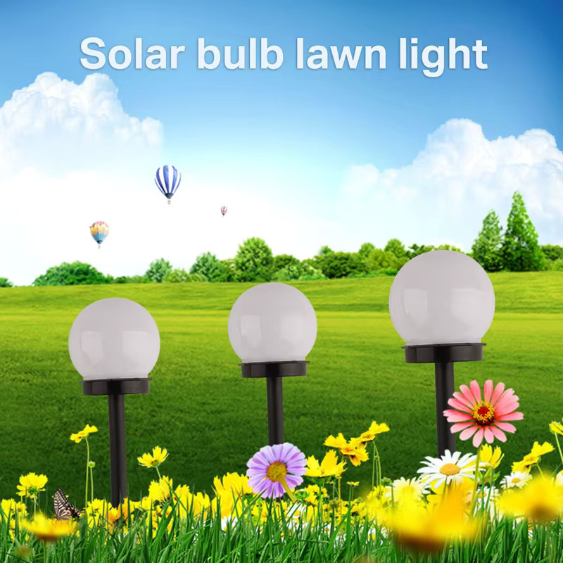 DOUWENXI Solar-Gartenleuchten Set aus 3 Stück, moderne LED-Gartenwegleuchten in Weiß mit warmweißem Licht und Dämmerungssensor für Garten, Terrasse und Gehweg - Bild 3