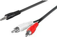 goobay Audiokabel 3,5mm Klinke auf Stereo Cinch, Schwarz/Multicolor, 1,5 m - Bild 1