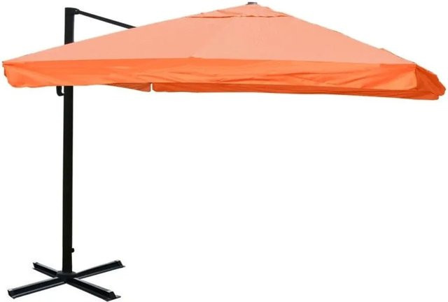 Gastronomie-Ampelschirm MCW A96 in Terracotta mit Aluminiumgestell und Polyesterbespannung, B/T/H: 3 x 4 x 5 m - Bild 2