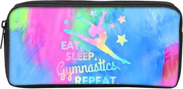 Fancy Style Studio Federmäppchen mit Yoga Tanz Motiv für Kinder, einlagige Federtasche in Multicolour, B/T/H: 23,0 x 23,0 x 6,0 cm - Bild 1