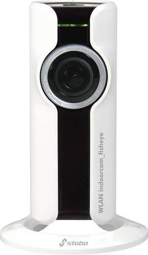 Stabo Indoorcam Fisheye 51091 WLAN IP Überwachungskamera HD mit 180 Grad Sichtfeld in Schwarz und Weiß - Bild 1