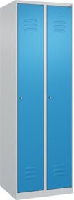 C+P Wäsche-Spind Classic PLUS mit 2 Abteilen, Stahl, Lichtgrau, H x B x T: 185 x 60 x 50 cm - Bild 1