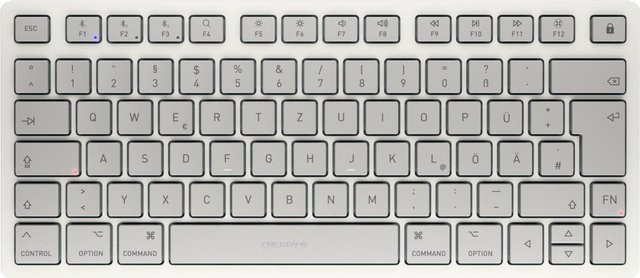 Cherry KW 7100 MINI BT for MAC Bluetooth Tastatur 75% QWERTZ Weiß - Bild 1