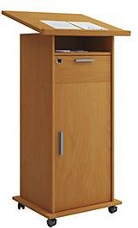 VCM Stehpult Meeta in Buche-Dekor, braun, B: 50 cm, H: 108,3 cm, T: 60 cm - Bild 4