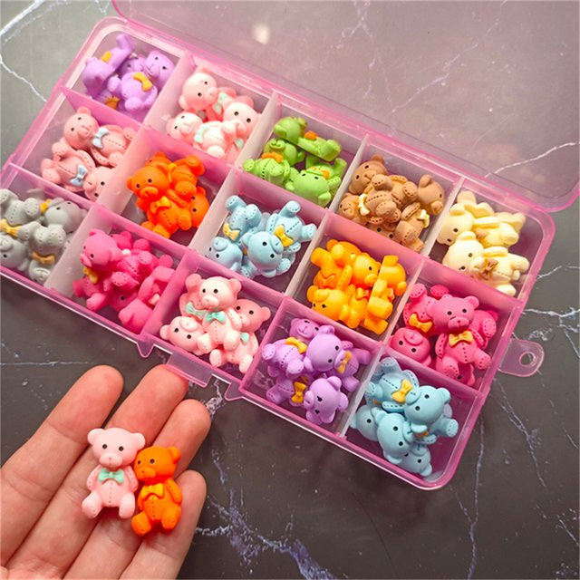 NAILFYOU Nail Art Charms, Bunte Bär 3D Harz Dekorationen, Glänzend - Bild 1