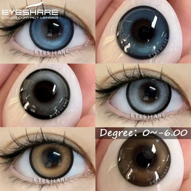 EYESHARE Farbige Kontaktlinsen, weich, braun und grau, Unisex - Bild 1