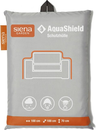 Siena Garden AquaShield Schutzhülle für Lounge-Sessel, Hellgrau, B/T/H: 100 x 100 x 70 cm