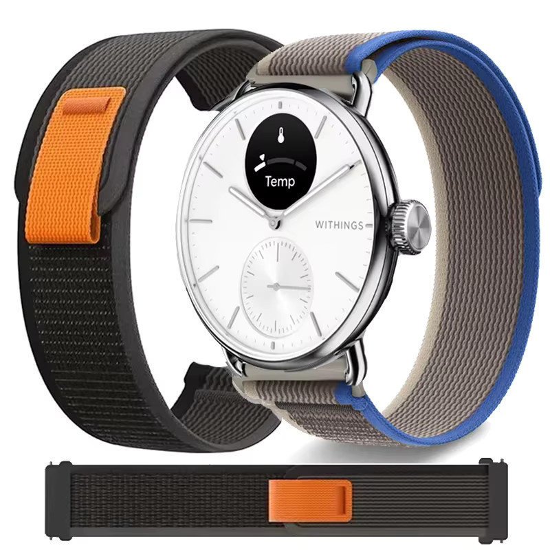 Withings Uhrenarmband Trail Loop, Nylon, Schwarz, Unisex, 20 mm - Bild 4