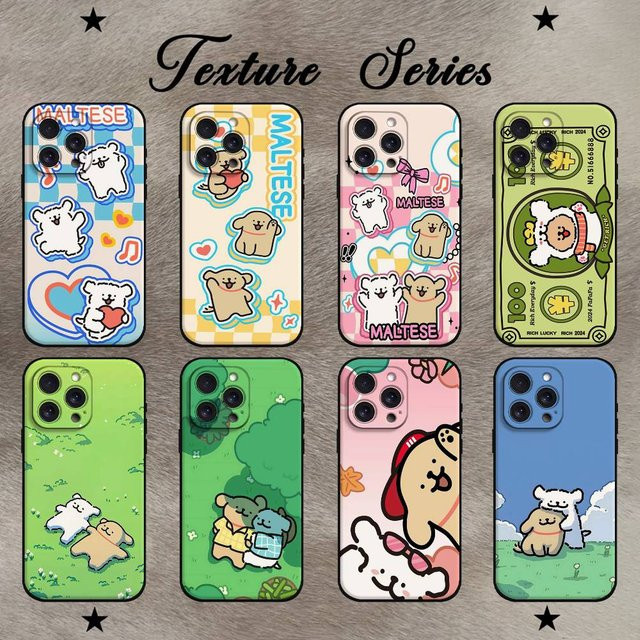Mesuca Handyhülle mit Cartoon-Malteser Motiv für iPhone 11 bis iPhone 17 Pro Max Plus Mini, TPU-Softcase, Multicolour - Bild 1