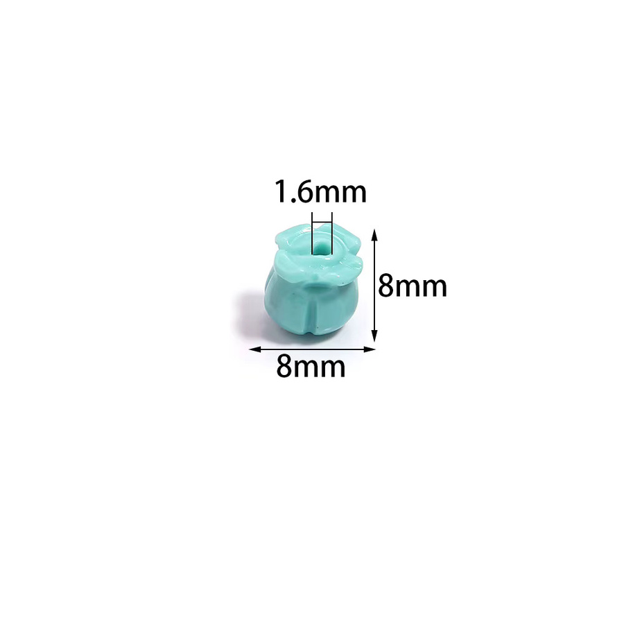 louleur Perlen Glocke Orchidee Blume, 8x8mm, Bunt, 20 Stück - Bild 2