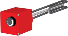 Flamco Einschraubheizkörper EHK 4,5 in Rot mit 4,5 kW Leistung, 400 V und G 1 1/2 Anschluss, Höhe: 47 cm - Bild 1