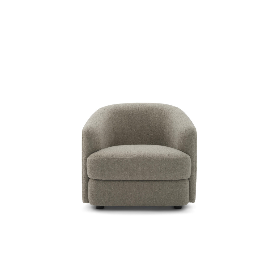 New Works Covent Lounge Chair in Braun mit Stoffbezug und Armlehnen im skandinavischen Design - Bild 2