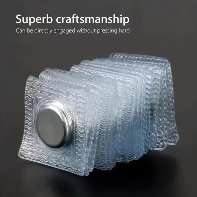 10 Stück Magnetverschlüsse aus Metall in Silber für Kleidung und Taschen zum Nähen und Basteln - Bild 1