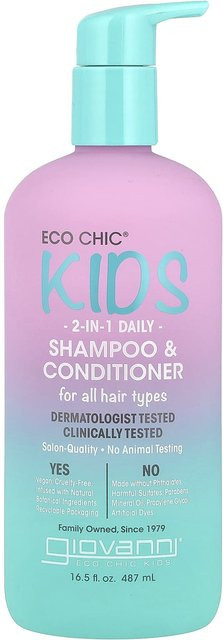 Giovanni Eco Chic Kids 2-in-1 Shampoo & Spülung, 487 ml, Normales Haar - Bild 1
