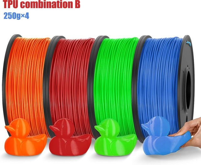 DINGSUN TPU-Filament flexibles 3D-Drucker-Filament 1,75 mm, 95A Härte, passend für FDM-Drucker - Bild 1