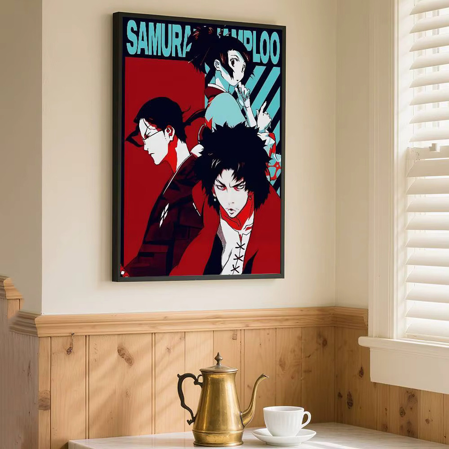 Vintage Samurai Champloo Anime-Poster als Kunstdruck in Mehrfarbig, Rechteckiges Papierposter zur Wanddekoration - Bild 6