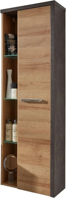 Trendteam Bad-Hängeschrank Eiche Riviera Honig mit Softclose-Türen und Regalböden, Breite: 48 cm - Bild 1