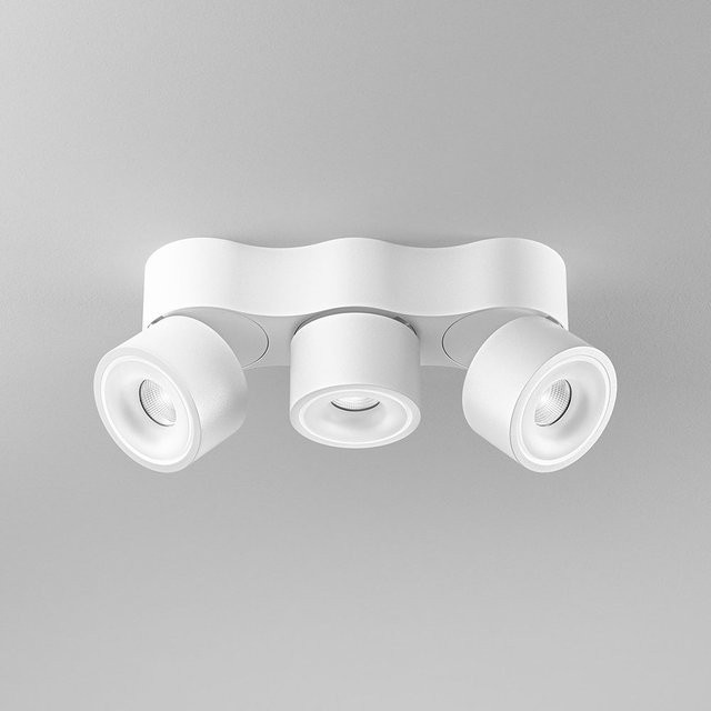 DLS Lighting Clippo S Trio LED-Wand- und Deckenstrahler in Weiß mit dim2warm Technologie (1800K - 3000K) und Casambi Steuerung - Bild 1