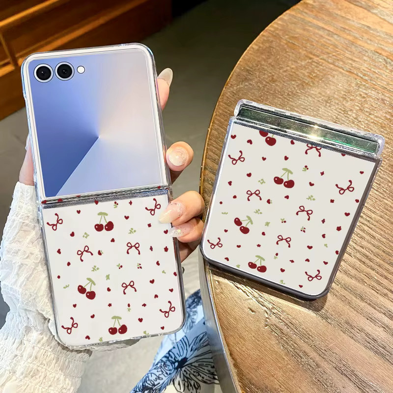 Handyhülle mit Kirsch-Design für Samsung Galaxy Z Flip 7 6 5 4 5G aus PC-Material - Bild 3