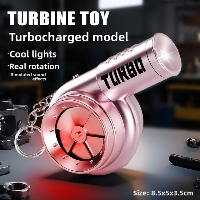 Binchi Outdoor Equipment Schlüsselanhänger Turbo-Turbinen-Simulation, LED-Licht, Unisex - Bild 1